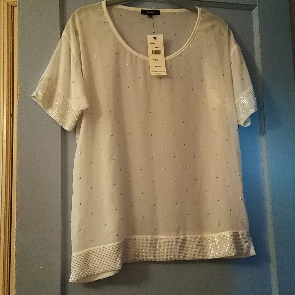 Grayse Silver Studded Top - Picture 9 of 10